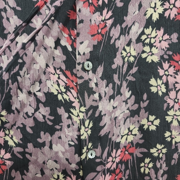 Polo Ralph Lauren women's button-up blouse size XL floral black - Picture 3 of 9
